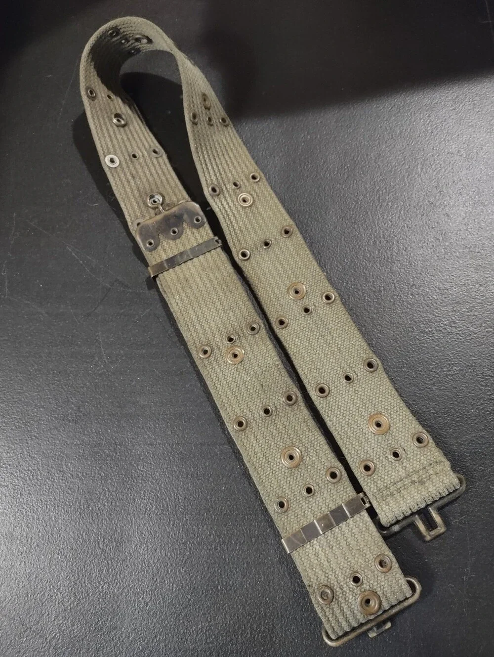 Men's Olive Green Canvas Utility Belt Or Bag Strap - Adjustable Military Style